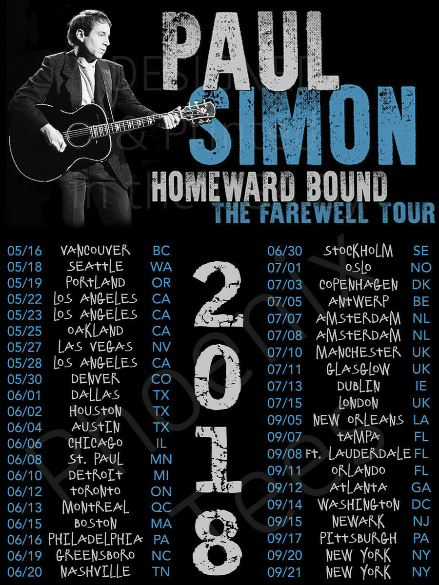 Paul Simon Concert & Tour History Concert Archives