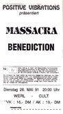 Benediction / Massacra on May 28, 1991 [957-small]