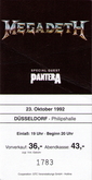 Megadeth / Pantera on Oct 23, 1992 [992-small]