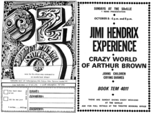 Jimi Hendrix / Crazy World of Arthur Brown / Johns Children / Crying Shames on Oct 8, 1967 [223-small]