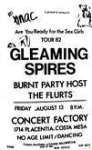 Gleaming Spires / Burnt Party Host / The Flurts on Aug 13, 1982 [481-small]