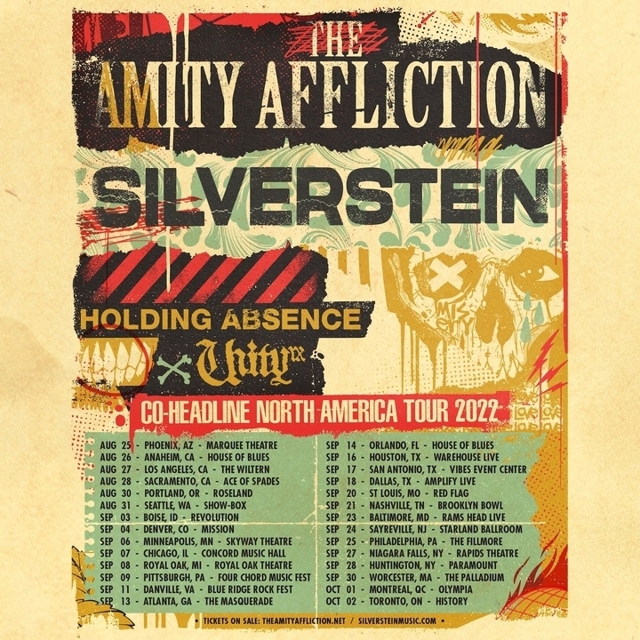 The Amity Affliction Concert & Tour History (Updated for 2022 2023