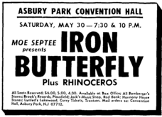 iron butterfly / Rhinoceros on May 30, 1970 [186-small]