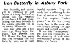 iron butterfly / Rhinoceros on May 30, 1970 [187-small]