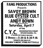 savoy brown / Blue Oyster Cult / Andy Bown on Apr 7, 1973 [108-small]