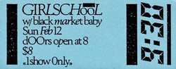 Black Market Baby / Girlschool on Feb 12, 1984 [413-small]