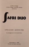 tags: Gig Poster - Safri Duo on Nov 4, 1995 [549-small]