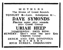 Dave Symonds / Uriah Heep on Aug 7, 1970 [657-small]
