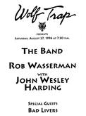 Bad Livers / The Band / Rob Wasserman with John Wesley Harding on Aug 27, 1994 [569-small]