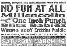No Fun At All / Millencolin / Mid Youth Crisis / Blitz Babies / Wrong Body / Crettin’s Puddle on Mar 16, 1996 [992-small]