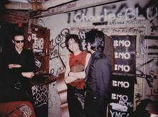 L-R: Ike Knox, Lux Interior and Nick Knox , The Cramps / The Stars That Wouldn't Shine on Nov 1, 1983 [675-small]