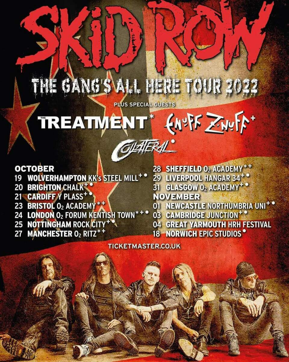 Skid Row Tour 2025 Setlist