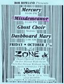 Mercury / Missdemeanor / Ghost Choir / Dashboard Mary on Oct 27, 1989 [696-small]