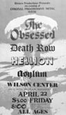 Death Row / The Obsessed / Hellion / Asylum on Apr 22, 1983 [709-small]