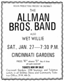 Allman Brothers Band / Wet Willie on Jan 27, 1973 [378-small]
