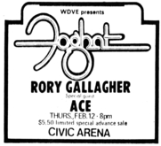 Foghat / Rory Gallagher / Ace on Feb 12, 1976 [626-small]