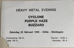 Cyclone / Purple Haze / Buzzard on Feb 23, 1985 [190-small]