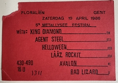 King Diamond / Agent Steel / Helloween / Laaz Rockit / Avalon / Bad Lizard on Apr 19, 1986 [211-small]