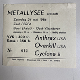 Anthrax / Overkill / Cyclone on May 24, 1986 [214-small]