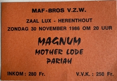 Magnum / Mother Lode / Pariah on Nov 30, 1986 [228-small]