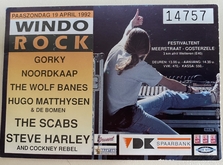 Steve Harley and Cockney Rebel / The Scabs / Hugo Matthysen & De Bomen / The Wolf Banes / Noordkaap / Gorky on Apr 19, 1992 [608-small]