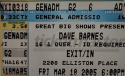 tags: Ticket - Dave Barnes on Mar 18, 2005 [894-small]