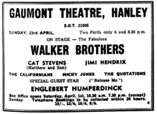 The Walker Brothers / Englebert humperdink / Cat Stevens / Jimi Hendrix on Apr 23, 1967 [906-small]