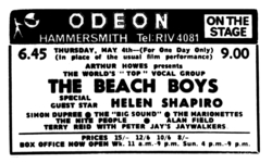 The Beach Boys / Helen Shapiro / Simon Dupree & The Big Sound / Marionettes / Nite People on May 4, 1967 [919-small]