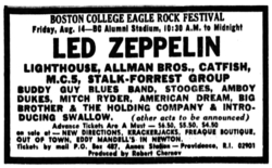 Led Zeppelin / Allman Brothers Band / The Amboy Dukes / The Stooges / Mitch Ryder / MC5 / Big Brother And The Holding Company / Buddy Guy Blues Band / Lighthouse / Catfish / American Dream / Stalk-Forrest Group / Swallow on Aug 14, 1970 [535-small]