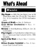 Nirvana / Mudhoney on Oct 30, 1991 [655-small]