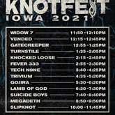 Slipknot / Megadeth / suicideboys / Trivium / Lamb Of God / Gojira / Tech N9ne / Fever333 / Knocked Loose / Turnstile / Gatecreepers / Vended / Widow7 on Sep 25, 2021 [729-small]