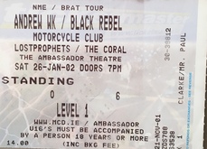 Andrew WK / Black Rebel Motorcycle Club / Lostprophets / The Coral on Jan 26, 2002 [949-small]