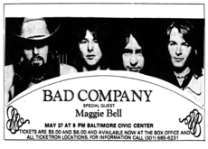 Bad Company / Maggie Bell on May 27, 1975 [881-small]