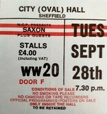 Ticket Stub, Saxon / Cheetah on Sep 28, 1982 [738-small]