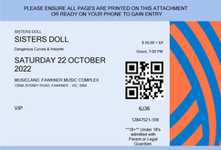 Ticket, Sisters Doll / Dangerous Curves / Instynkt on Oct 22, 2022 [090-small]