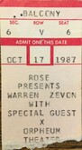 Warren Zevon / X on Oct 17, 1987 [713-small]