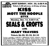 KISS / Mott the Hoople / Styx on Nov 30, 1975 [815-small]