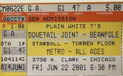 Plain White T's / Dovetail Joint / Beanpole / Starball / Torben Floor on Jun 22, 2001 [934-small]