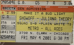 Showoff / The Juliana Theory / Squad 5-0 / Plain White T's on May 4, 2001 [935-small]