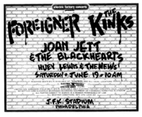 Foreigner / The Kinks / Joan Jett & The Blackhearts / Loverboy / Huey Lewis And The News on Jun 19, 1982 [521-small]