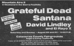 Grateful Dead / Santana / David Lindley & El Rayo-X on Aug 22, 1987 [602-small]