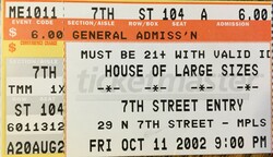 House of Large Sizes / Volante / Wax Cannon on Oct 11, 2002 [758-small]