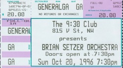 Brian Setzer Orchestra / Jumpin' Jupiter on Oct 20, 1996 [880-small]
