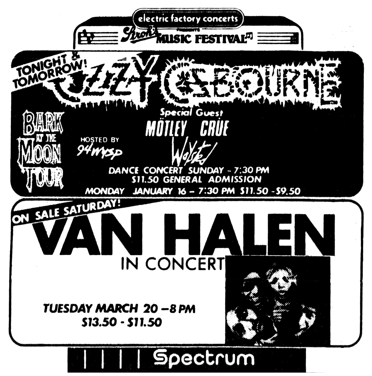 ozzy osbourne tour history