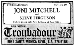 Joni Mitchell / steve ferguson on Nov 16, 1972 [400-small]