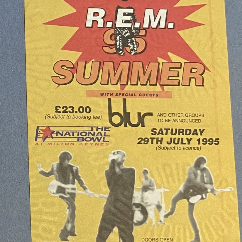 Jul 29, 1995 R.E.M. / Magnapop / Belly / Blur at National Bowl Milton Keynes, England, United
