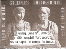 Steeples / Damezumari / Trifle Tower / Heinous Genetix on Jun 8, 2007 [336-small]