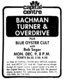 Bachman-Turner Overdrive / Blue Öyster Cult / Bob Seger on Dec 9, 1974 [998-small]