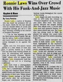 Ronnie Laws / Debra Laws / Joe Mulardi, Comedian on Oct 9, 1986 [712-small]