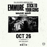 Stick To Your Guns / Emmure / Wage War / Sanction on Oct 26, 2018 [903-small]